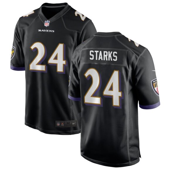 Mens Youths Kids Womens Malaki Starks Black Stitched Jersey